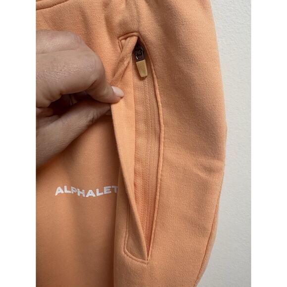 Alphalete Women’s Essential Core Joggers Orange Size M NWOT Slim Fit Sweatpants - Picture 3 of 5
